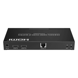 Extensor HDMI sobre IP | Transmisor | 4K@60Hz | 120 m | HDMI 2.0 | HDCP 2.2 | PoE | RS-232 | IR Bidireccional | Multicast 