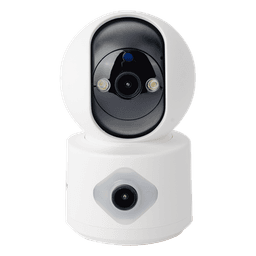 Camara doble lente 3mp| Wifi| autoseguimiento| Detección de movimiento| audio de 2 vias| almacenamiento hasta 128GB