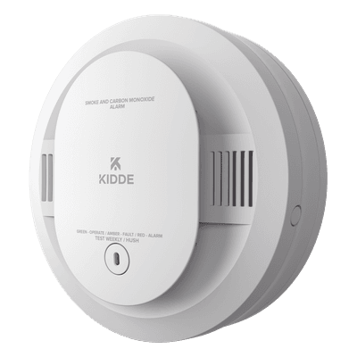 Detector combinado de humo y monóxido de carbono, fotoeléctrico y electroquímico, alimentado por baterías AA, paquete de 6