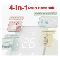 KIT Controlador HUB principal para dispositivos SwitchBot, Señal Wifi y BLUETOOTH, incluye 2 motores cortinas y 1 control remoto 