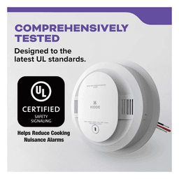 Alarma combinada de humo y monóxido de carbono, cableada a 120V CA con respaldo de batería AA, interconectable, paquete de 6