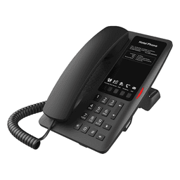 Teléfono IP Hotelero / 2 Líneas SIP / 5 Teclas Programables / Audio HD Manos Libres / PoE 802.3af / Puerto USB-A de Carga / Ethernet 10/100 Mbps