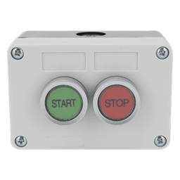 Botonera de Control / IP40 / 24 VCD / 106 x 72 x 58 mm / 4.17 x 2.83 x 2.28 in / Start-Stop / NO