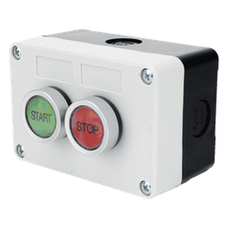 Botonera de Control / IP40 / 24 VCD / 106 x 72 x 58 mm / 4.17 x 2.83 x 2.28 in / Start-Stop / NO