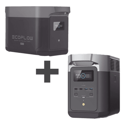 Kit de Estación de Energía Portátil 2048Wh + Batería Externa 2048Wh (4096Wh Totales)