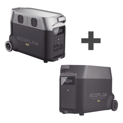 Kit de Estación de Energía Portátil 3600Wh + Batería Externa 3600Wh (7200Wh)