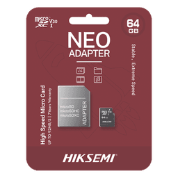 Memoria microSD con Adaptador / 64 GB / Clase 10 / NAND TLC / 92 MB/s Lectura / Multipropósito