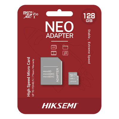 Memoria microSD con Adaptador / 128 GB / Clase 10 / NAND TLC / 92 MB/s Lectura / Multipropósito