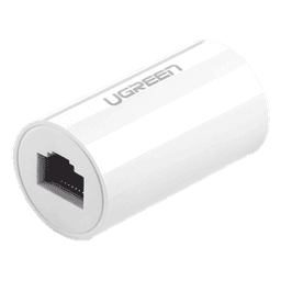 Acoplador y Protector (Extensor de Cable Ethernet RJ45) | 1000Mbps | Compatibilidad con Cat7/Cat6/Cat5e | Compatible con POE | Ignífugo | ABS | Color Blanco
