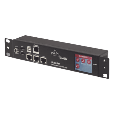 Gateway de Gestión y Monitoreo Ambiental para Centro de Datos GUARDIAN / 1U Compacto / 3 Puertos de Sensores / Pantalla LCD Táctil / SNMP, BACnet, Modbus/TCP