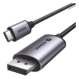 Cable USB-C a DP 1.4 | 3 Metros (9.84 Pies) | Compatible con Thunderbolt 3 & 4 | 8K@60Hz | 4K@240Hz | HDR10+ | eARC | DTS | 3D | ALLM | VRR | | FreeSync G-Sync | Caja de Aluminio | Nylon Trenzado | Conector Niquelado | Blindaje Multicapa
