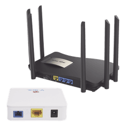 Kit 2 ONU Bridge V-Sol, Dual GPON/EPON con Router Home Mesh Ideal para distribuciones WISP de mayor cobertura Wi-Fi en Hogares y Oficinas