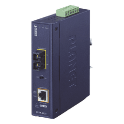 Convertidor de medios industrial PoE+ 1000BASE-SX a 10/100/1000BASE-T 802.3at (SC,MM) -550 m