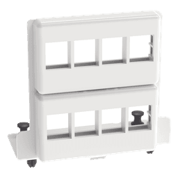 Patch Panel de 8 Puertos Keystone, Para Uso con Gabinetes Multipropósito, de Instalación a Presión, Color Blanco