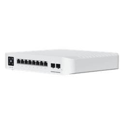 Switch administrable Capa 3 / 8 puertos GbE / 6 PoE+ af/at y 2 PoE++ 802.3bt / 2 SFP+ 10G / 120W PoE / Pantalla táctil 1.3"