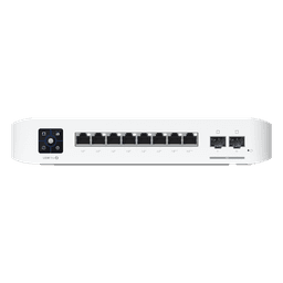 Switch administrable Capa 3 / 8 puertos GbE / 6 PoE+ af/at y 2 PoE++ 802.3bt / 2 SFP+ 10G / 120W PoE / Pantalla táctil 1.3"