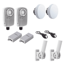 Kit de 2 radios C6X con 2 antenas de (12 dBi), rango de frecuencia extendida (4.9 a 6.4 GHz),  incluye inyector POE, cable de alimentación y 2 FLEXIMOUNT-XL para alineación
