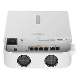 Switch PoE Exterior / 4 Puertos 10/100 Mbps PoE af/at / 2 Puertos Uplink 10/100 Mbps / Presupuesto 60 W / Alcance PoE 250 m (820.2 ft) / IP65 / Gestión en la Nube