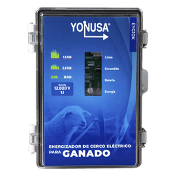 Energizador para Ganado 10,000Volts-2JOULES/ 25,000 metros lineales de protección / Cercas Electrificadas