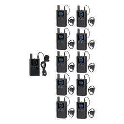 Kit para guía turístico de 1 transmisor y 10 receptores