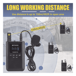 Kit para guía turístico de 1 transmisor y 10 receptores