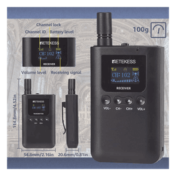 Kit para guía turístico de 1 transmisor y 10 receptores