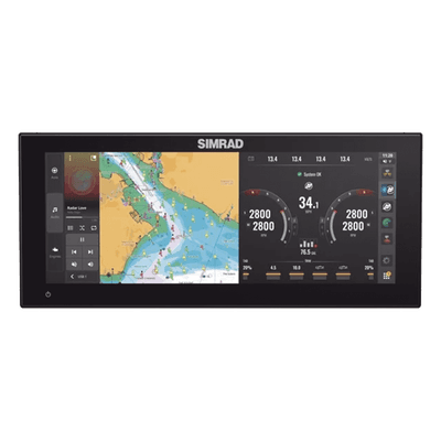 Pantalla Ultrawide NSX ULTRAWIDE de 12 pulgadas / Pantalla SolarMAX™ IPS HD / Integración con Mercury® y CZone® / Sonar Active Imaging™ / Compatibilidad con C-MAP® X-Gen Charts / NMEA 2000® / Ethernet y USB