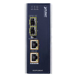 Convertidor de Medios Industrial de 2 Puertos SFP 100/1000X a 2 Puertos RJ45 10/100/1000T 802.3bt PoE++