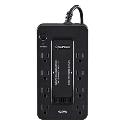 UPS de 425 VA/255 W, Topología Standby, Entrada 120 Vca NEMA 5-15P, Tipo Gabinete Compacto, Con 8 Tomas NEMA 5-15R