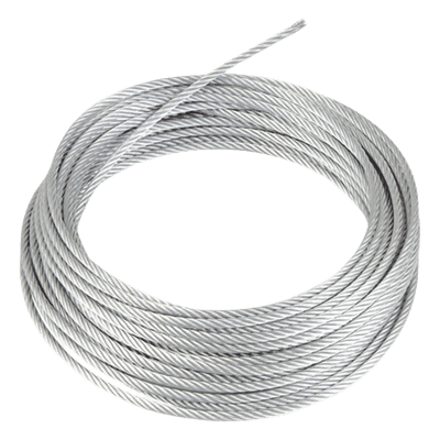 Retenida de Acero Galvanizado / 1/8" / 7 Hilos Trenzados / Carga 600 kg / 50 m (164 ft)
