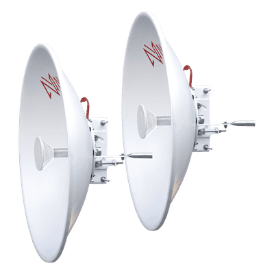 Antena Direccional Parabólica / 60 cm / 5.9-7.2 GHz / Ganancia 30 dBi / Polarización Slant 45° y 90° / Alcance 30 km / Conector N-Hembra