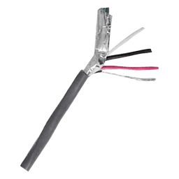 Cable Multiconductor CMR Shielded 3C/18 AWG / Blindaje Cinta Maylar Aluminizada + Dren / Cubierta PVC Riser Antiflama / 300V / 105°C / UL 444 y UL 1666 / Para Control de Acceso y Comunicaciones