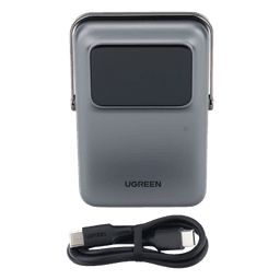 Power Bank Serie UNO Inalambrico | 10000mAh | 7.5W/20W  |  Con Emojis de Estado | Carga Rápida USB-C Bidireccional  | Pantalla TFT  Inteligente | Con Holder | Color Grey.