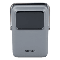 Power Bank Serie UNO Inalambrico | 10000mAh | 7.5W/20W  |  Con Emojis de Estado | Carga Rápida USB-C Bidireccional  | Pantalla TFT  Inteligente | Con Holder | Color Grey.