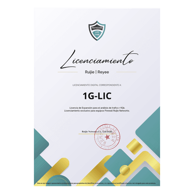 Licencia Perpetua para aumentar en 1Gb el análisis de trafico, Firewall modelo Z5100 series