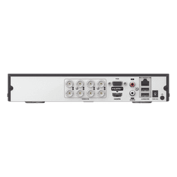 DVR Híbrido / 8 Canales TurboHD + 2 Canales IP / 2 Megapixel 1080p Lite / AcuSense Lite / Audio Bidireccional Coaxitron / H.265+ / 1 Bahía HDD hasta 4 TB / Salida Full HD HDMI+VGA