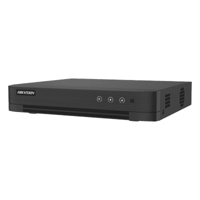 DVR Pentahíbrido / 8 Canales TurboHD + 2 Canales IP / 2 Megapixel (1080p) Lite / AcuSense Lite / Audio Bidireccional por Coaxitron / H.265+ / 1 Bahía HDD 4 TB / Salida HDMI y VGA Full HD