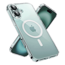Funda protectora magnética transparente UGREEN Classy para iPhone 16 Plus (transparente)