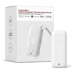 Sensor de Temperatura y Humedad / Bluetooth / Pantalla E-Ink / Uso Interior y Exterior / Compatible con Hub SwitchBot