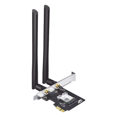 Adaptador PCIe inalámbrico doble banda AC 1200 Mbps / Antena de alta ganancia / Tecnología MU-MUMO 2X2 / Soporte de perfil bajo y Altura completa / Bluetooth 4.2