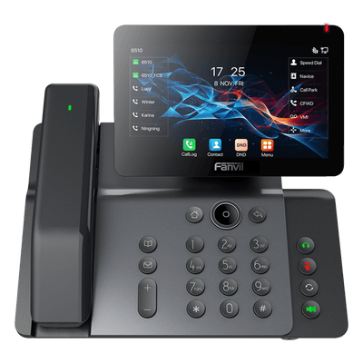 Teléfono IP Ejecutivo / 20 Líneas SIP / Pantalla Táctil IPS 7" / Wi-Fi 6 / Bluetooth 5.4 / Handset Inalámbrico / PoE / Gigabit Dual Ethernet