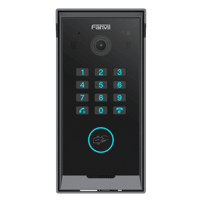Videoportero IP SIP / Cámara HD 2 MP / IR Nocturno / IP65 e IK07 / Teclado Numérico / BLE y Tarjeta IC / 10,000 Tarjetas / SIP 2.0 y ONVIF
