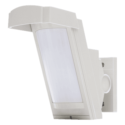 Detector de Movimiento con Anti-enmascaramiento / 100% Exterior /  Cableado / Hasta 12 metros a 85° de cobertura/ Instalación a 3 metros / Compatible con cualquier panel de alarma