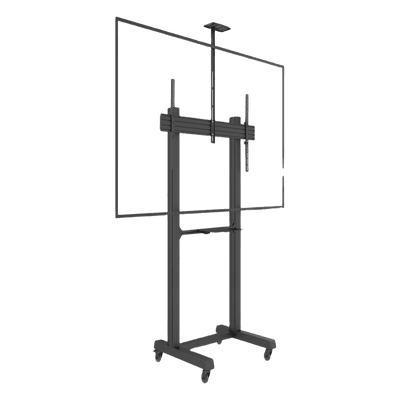 Soporte de Piso Móvil para Pantalla / 65 a 100 in / VESA 100x100 a 1000x600 / Carga 120 kg / Aluminio y Acero
