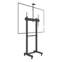 Soporte de Piso Móvil para Pantalla / 65 a 100 in / VESA 100x100 a 1000x600 / Carga 120 kg / Aluminio y Acero