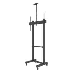 Soporte de Piso Móvil para Pantalla / 65 a 100 in / VESA 100x100 a 1000x600 / Carga 120 kg / Aluminio y Acero