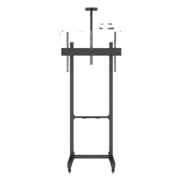 Soporte de Piso Móvil para Pantalla / 65 a 100 in / VESA 100x100 a 1000x600 / Carga 120 kg / Aluminio y Acero