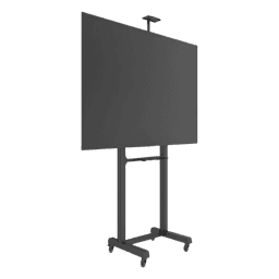 Soporte de Piso Móvil para Pantalla / 65 a 100 in / VESA 100x100 a 1000x600 / Carga 120 kg / Aluminio y Acero