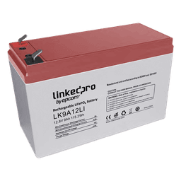 Batería LiFePO4 / 12.8 Vcc / 9 Ah / 2000 Ciclos / Descarga 9 A / -20°C a +60°C / Terminales F1-F2