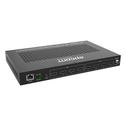 Matriz HDMI / 4×4 / Conmutación Sin Interrupciones / Video Wall 10 Modos / 4K@60Hz 4:4:4 / HDMI 2.0b / Control Web, IR, RS-232, TCP/IP